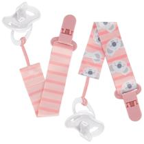 Kit 2 Prendedores de Chupeta Buba Coala Rosa Seguro Bebê