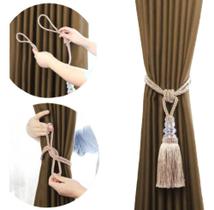 Kit 2 Prendedores De Cortina Abraçadeira Presilhas Enfeite