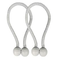 Kit 2 Prendedores de Cortina Magnético Abraçadeira Presilhas Fivela Imã