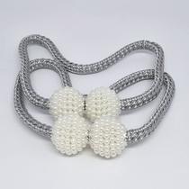 Kit 2 Prendedores de Cortina Magnético imita Pérolas