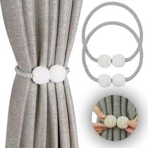 Kit 2 Prendedores de Cortina Magnéticos Presilha Abraçadeira Fácil de Usar Sem Furadeira Decoração Moderno Para Sala Quarto Cortinas Leves e Blackout Kit 2 Prendedores de Cortina Magnéticos Presilha Abraçadeira Fácil de Usar Sem Furadeira Decoração Moderno Para Sala Quarto Cortinas Leves e Blackout