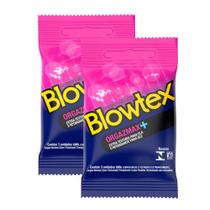 Kit 2 Preservativo Blowtex Orgazmax Texturizado 3 Unidades