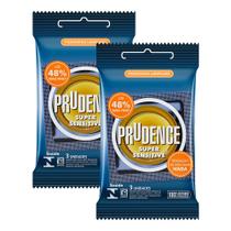 Kit 2 Preservativo Prudence Super Sensitive 3 Unidades