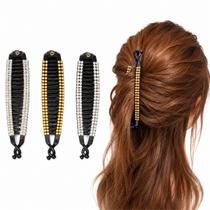 kit 2 Presilhas de cabelo banana com Strass brilhoso 15cm kit 2 Presilhas de cabelo banana com Strass brilhoso 15cm