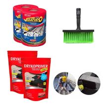 Kit 2 Primer 1 Lt + 2 Manta Asfáltica Aluminizada 20x10 + Broxa