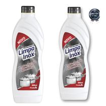 Kit 2 ProClean Limpa Inox Cremoso 300ml Remove Manchas e Dá Brilho em Panelas, Coifas, Pias Fogões Kit 2 ProClean Limpa Inox Cremoso 300ml Remove Manchas e Dá Brilho em Panelas, Coifas, Pias Fogões