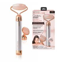 KIT 2 Produtos - Massageador Facial Roller Contour Rose Quartz Vibração