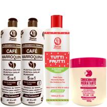 Kit 2 Progressiva Café Marroquina 1L + 1 Progressiva Tutti Frutti E 1 Mascara 500g
