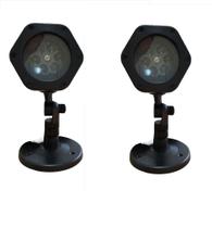 Kit 2 Projetor Natal Led Espeto Jardim Halloween Festa - eletro