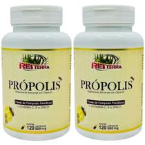 Kit 2 Própolis + Vit. C + Vit E + Zinco 240 Cápsulas - Rei Terra