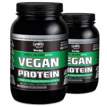 Kit 2 Proteína Vegetal Morango 22g Vegan Protein Unilife 900g