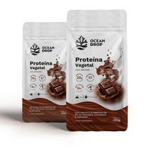 Kit 2 Proteína Vegetal Ocean Drop 450G Sabor Chocolate Kit 2 Proteína Vegetal Ocean Drop 450G Sabor Chocolate