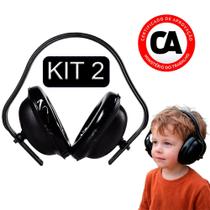 Kit 2 Protetor Abafador Auditivo Concha para Ruidos de Obra Construção Autista EPI