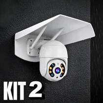 Kit 2 Protetor Câmeras Segurança Residencial Wifi Universal Branco Kit 2 Protetor Câmeras Segurança Residencial Wifi Universal Branco