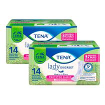 Kit 2 Protetor Diário Tena Lady Discreet para Incontinência Urinária 14 Unidades