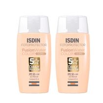 Kit 2 Protetor Facial Isdin Fusion Water Cor Clara 50ml Cada