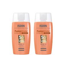 Kit 2 Protetor Facial Isdin Fusion Water Cor Escura 50mlCada