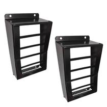 Kit 2 Protetor Grade P/ Porteiro Eletrônico Interfone Universal Preto