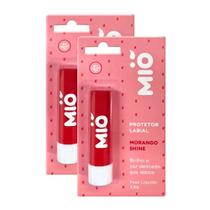 Kit 2 Protetor Labial Mió Sabor Morango Shine 3,6g