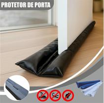 KIT 2 Protetor porta Impermeável Duplo Bichos Água Ar Pó Ruído barulho encaixe veda inseto rolinho poeira residencial rodapé vedapó Chuva Sujeira