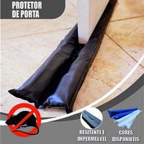 KIT 2 Protetor porta Impermeável Duplo Bichos Água Ar Pó Ruído barulho encaixe veda inseto rolinho poeira residencial rodapé vedapó Chuva Sujeira