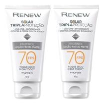 Kit 2 Protetor Renew Solar Advance Matte Antiidade Fps70 Kit 2 Protetor Renew Solar Advance Matte Antiidade Fps70