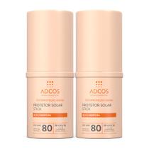 Kit 2 Protetor Solar Adcos Tonalizante Base Stick Nude FPS80 17g