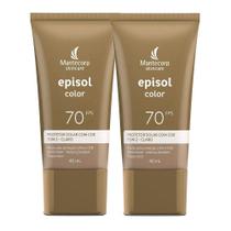 Kit 2 Protetor Solar Episol Color Tom 2 Claro FPS 70 40ml Kit 2 Protetor Solar Episol Color Tom 2 Claro FPS 70 40ml