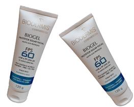 Kit 2 protetor Solar Facial Biogel 60 Pele oleosa Biodermis