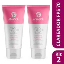 Kit 2 Protetor Solar Facial Clareador FPS 70 60g - Anasol