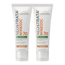 Kit 2 Protetor Solar Facial Neostrata Minesol Oil Control FPS 70 Pele Morena Mais 40g
