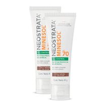 Kit 2 Protetor Solar Facial NeoStrata Minesol Oil Control FPS 70 Pele Negra 40g