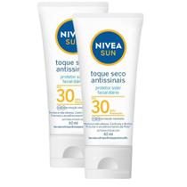 Kit 2 Protetor Solar Facial Nivea Sun Toque Seco Antissinais FPS 30 40ml Kit 2 Protetor Solar Facial Nivea Sun Toque Seco Antissinais FPS 30 40ml