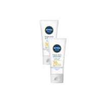 Kit 2 Protetor Solar Facial Nivea Sun Toque Seco Antissinais FPS 70 Loção 40ml