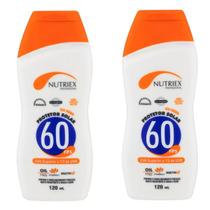 Kit 2 Protetor Solar Fator 60 FPS Profissional 120ML Nutriex Kit 2 Protetor Solar Fator 60 FPS Profissional 120ML Nutriex
