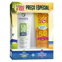 Kit 2 Protetor Solar Fps 50 Corporal 120g + Kids 100g - Anasol Kit 2 Protetor Solar Fps 50 Corporal 120g + Kids 100g - Anasol