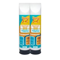 Kit 2 Protetor Solar Happy Sol FPS 60 Com Repelente 150ml Kit 2 Protetor Solar Happy Sol FPS 60 Com Repelente 150ml