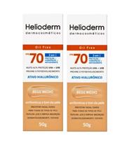 Kit 2 Protetor Solar Helioderm Facial Fp70 50g Bege Médio Kit 2 Protetor Solar Helioderm Facial Fp70 50g Bege Médio