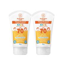 Kit 2 Protetor Solar Infantil Corpo e Rosto Gel Creme FPS70 UVA/UVB 120g Australian Gold