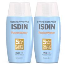 Kit 2 Protetor Solar Isdin Fusion Water 5 Stars Oil Control FPS 60 50ml