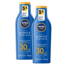 Kit 2 Protetor Solar Nivea Sun Protect & Hidrata FPS 30 Loção 400ml
