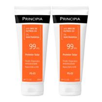 Kit 2 Protetor Solar Principia FPS 99 Toque Fluido e Toque Seco PS 03 com 200ml