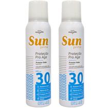 Kit 2 Protetor Solar Spray FPS 30 Proteção Pro Age Sun Prime My Health 150mg / 114g Kit 2 Protetor Solar Spray FPS 30 Proteção Pro Age Sun Prime My Health 150mg / 114g