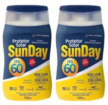 Kit 2 Protetor solar Sunday FPS 60 Com 120ml - NUTRIEX