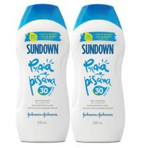 kit 2 Protetor Solar Sundown Praia e Piscina FPS30 200ml