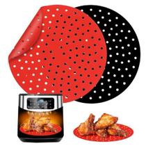 Kit 2 Protetor Tapete De Silicone P/airfryer Universal 19cm - Uny Gift