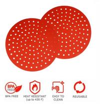Kit 2 Protetor Tapete De Silicone P/airfryer Universal 19cm Kit 2 Protetor Tapete De Silicone P/airfryer Universal 19cm