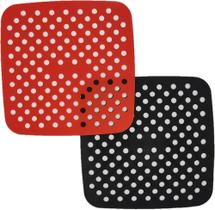 Kit 2 Protetor Tapete Quadrado Silicone Airfryer Universal Kit 2 Protetor Tapete Quadrado Silicone Airfryer Universal