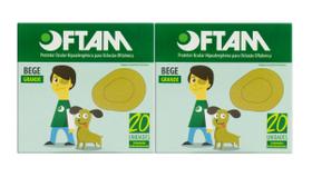 Kit 2 Protetores Ocular Oftam Grande Bege cx C/20 Unidades Kit 2 Protetores Ocular Oftam Grande Bege cx C/20 Unidades