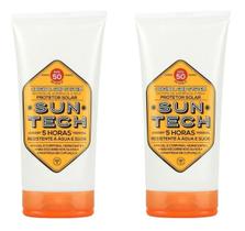 Kit 2 Protetores Solar Esportivo Vegano 5H Duração 50 FPS 360g Suntech Kit 2 Protetores Solar Esportivo Vegano 5H Duração 50 FPS 360g Suntech